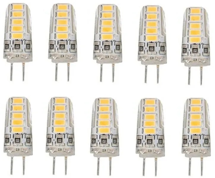 Set 10 × Becuri LED G4 – 3 W, Lumină Caldă 3000 K, 12 V
