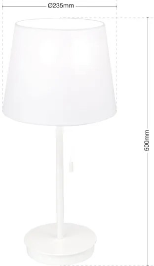 Lampă de masă cu port USB Orion LA 4-1205/1 LUDWIG 1xE27/40W/230V alb