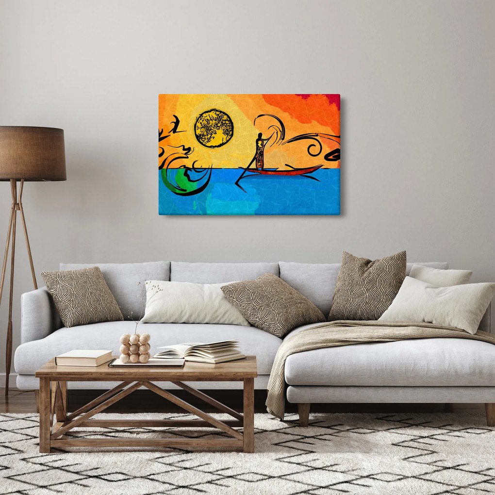 Tablou cu pictură străveche (90x60 cm)