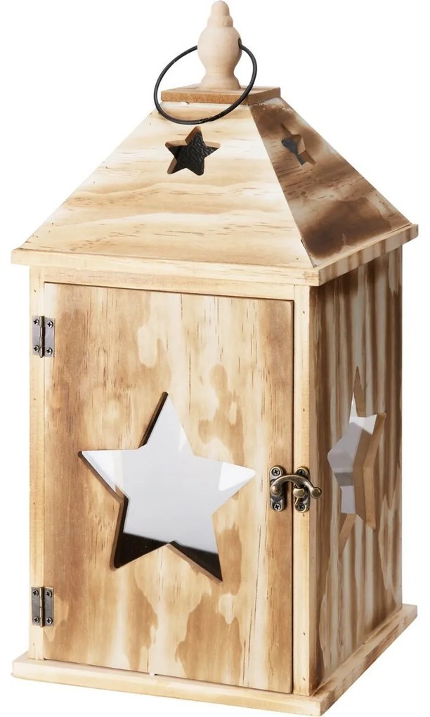 Set de felinare din lemn Star, 2 buc.