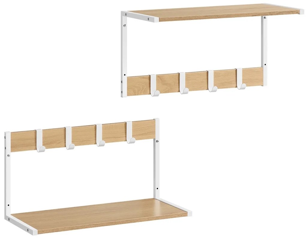 Set de rafturi de perete E1083 WT, alb, 2 buc.