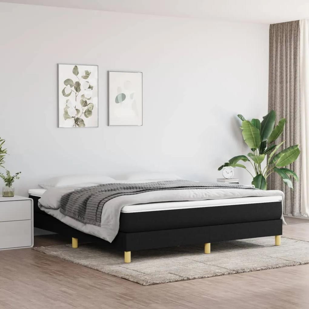 3120624 vidaXL Cadru de pat, negru, 160 x 200 cm, material textil