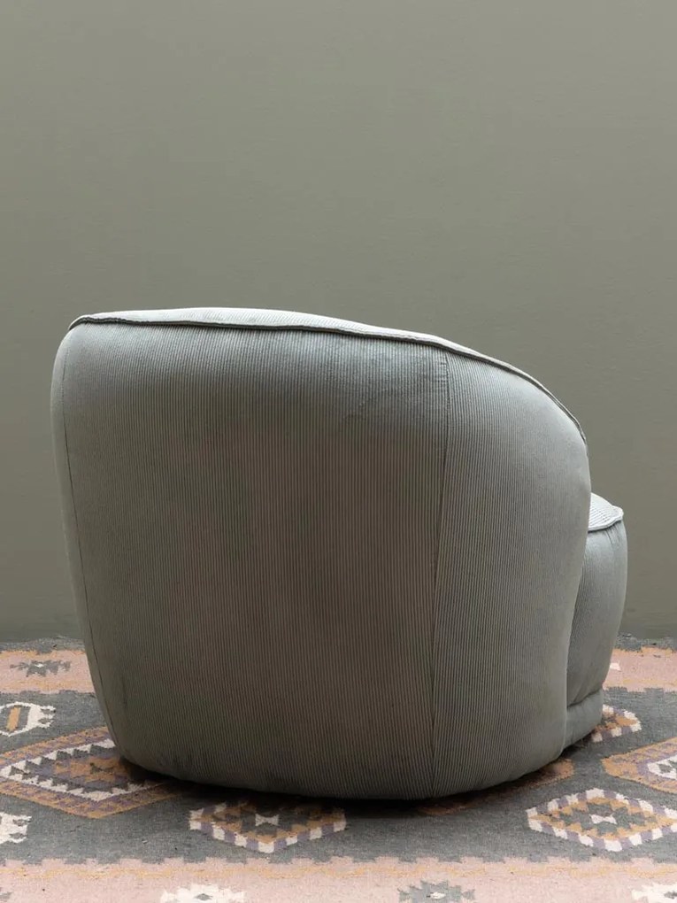 Fotoliu lounge kaki din stofă, „Nasrine”