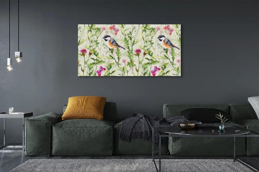 Tablouri canvas Bird în iarbă