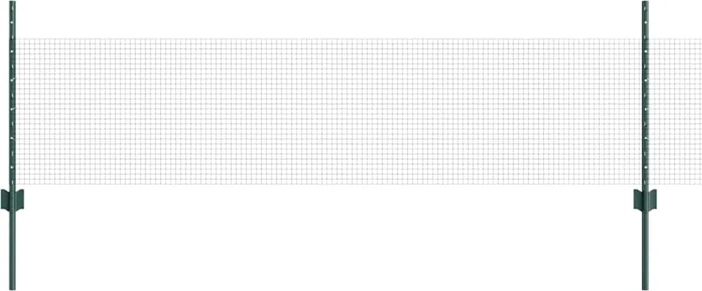 vidaXL Gard cu Stâlp Verde 0,5 x 10 m Oțel
