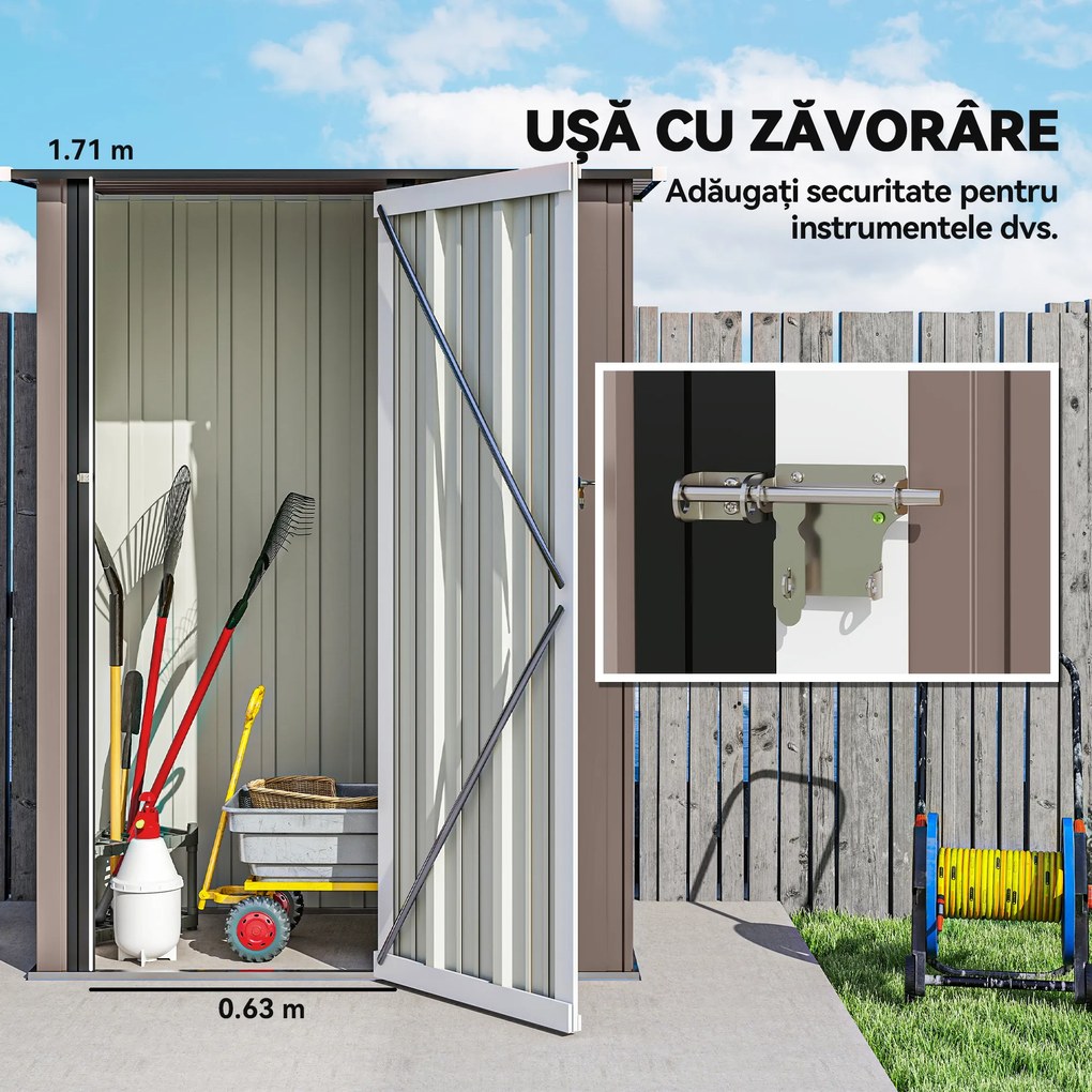 Outsunny Sopron de Gradina din Otel Suport Scule