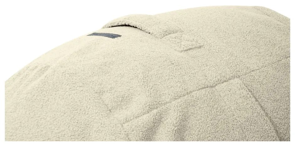 Fotoliu bean bag maro cu tapițerie din țesătură bouclé Roll 105 – SLOWDOWN