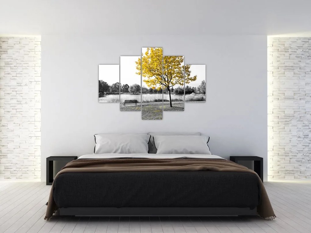 Tablou - relaxare în parc (150x105 cm)