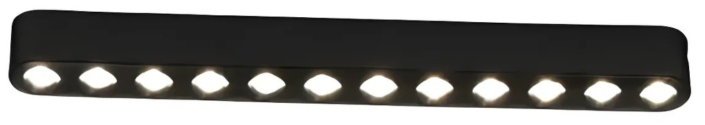 Grilă LED cu Sina Magnetică Aplicată, Lumina Neutră, 12W, Model S3, Negru – Soluție Modernă pentru Iluminat Eficient