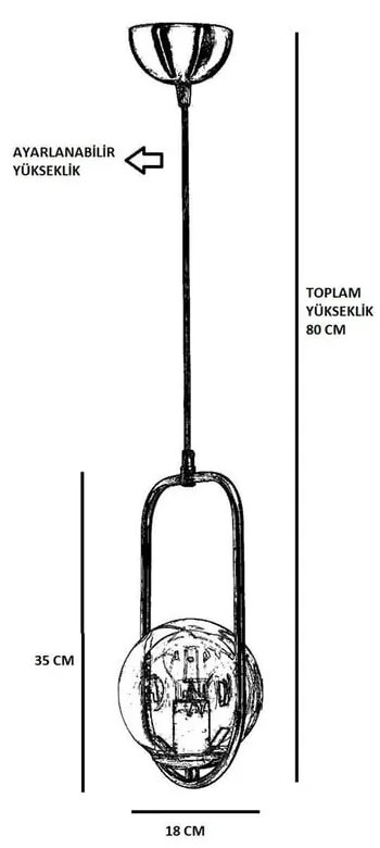 Lustră cu abajur din metal ø 18 cm Ahu – Opviq lights