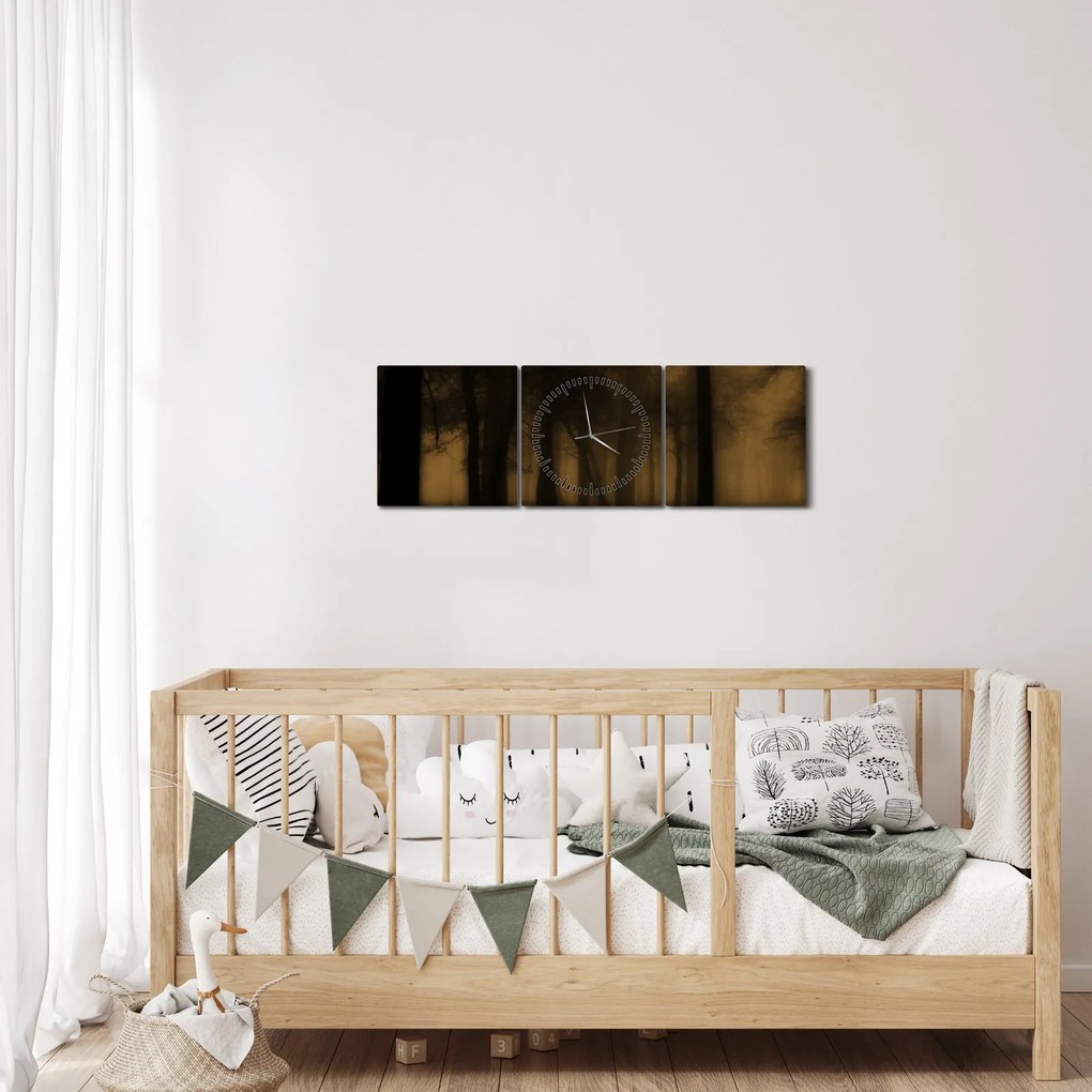 Tablou - Pădurea întunecată (cu ceas) (90x30 cm)