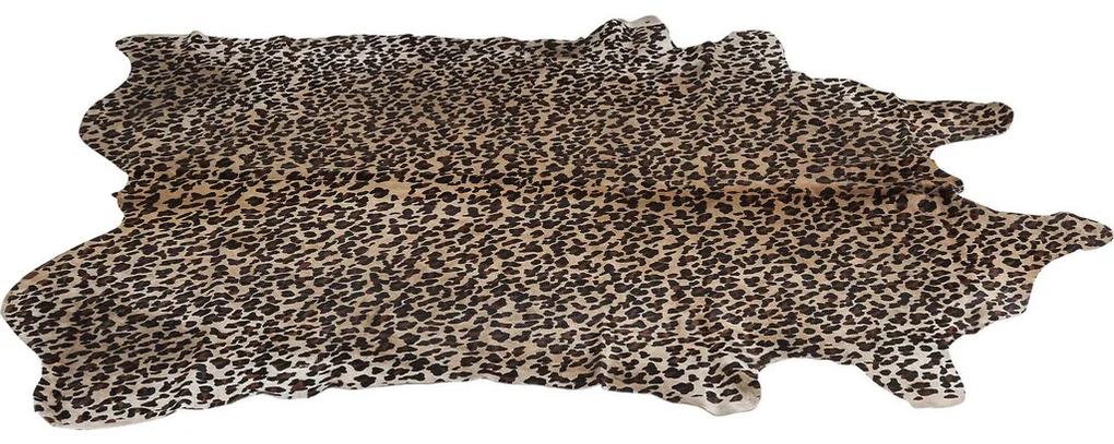 Covor asimetric piele naturala Leopard 210x170 cm