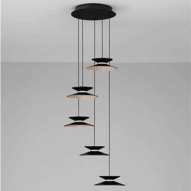 Lustra cu 5 pendule LED design modern Morfi