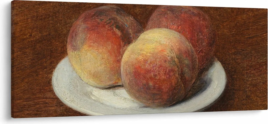Tablou - Henri Fantin-Latour, Three Peaches on a Plate, reproducere (120x50 cm)