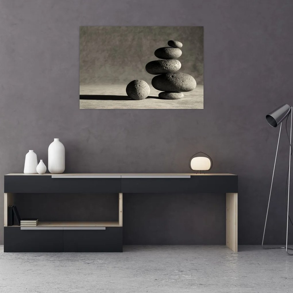 Tablou - Pietre gri (90x60 cm)