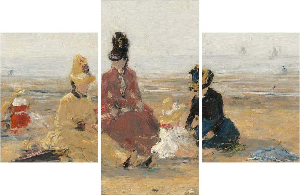 Tablou - Eugène Boudin, On the Beach, Trouville, reproducere (90x60 cm)