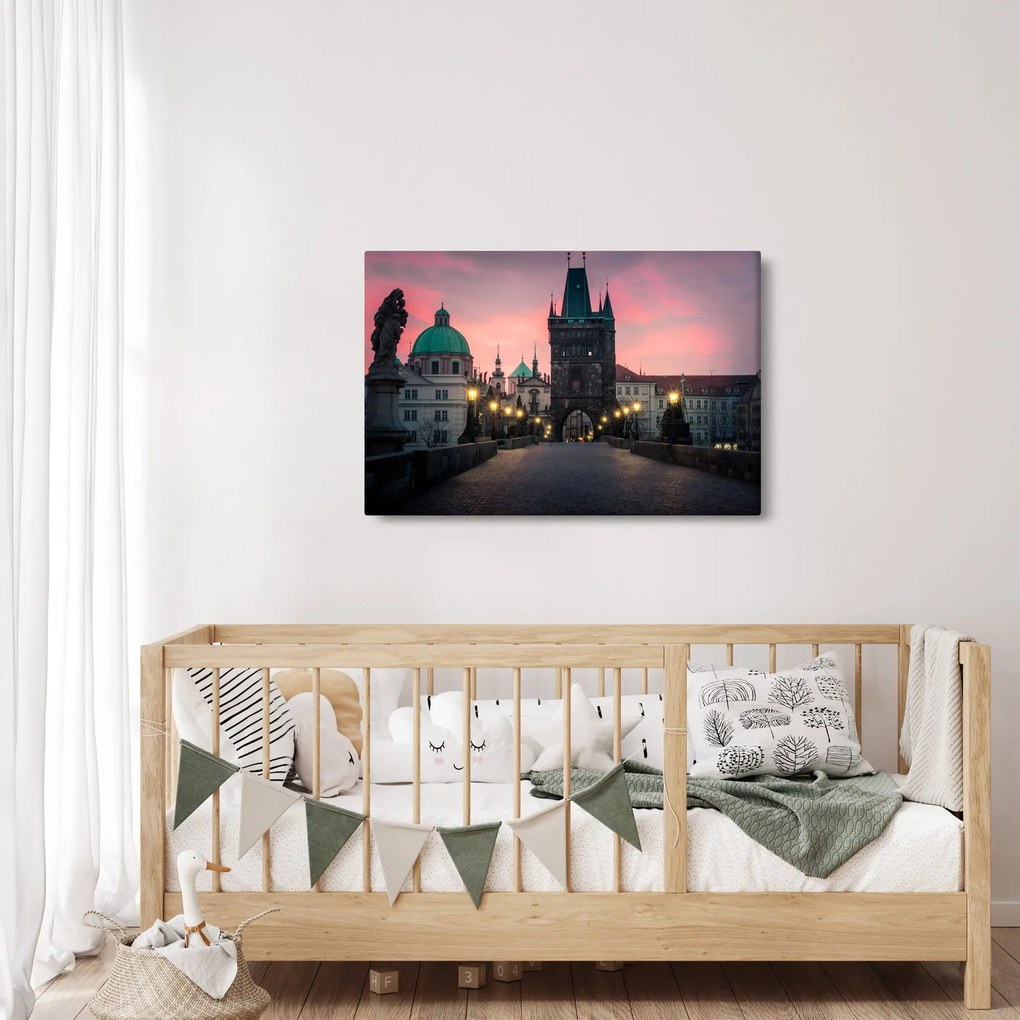 Tablou - Pe podul lui Carol,Praga (90x60 cm)