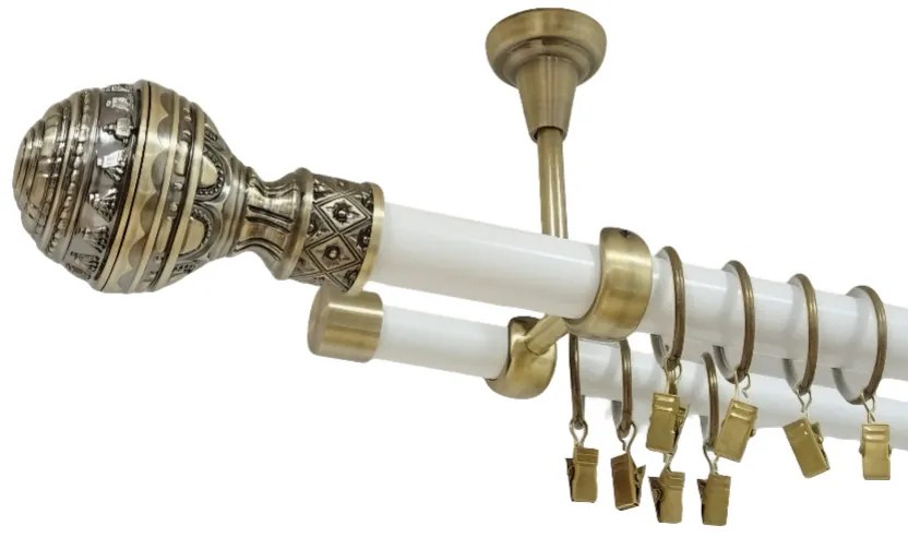 Galerie tavan BETINA - 25/19 - alb/aur antic (Alege marime: 140 cm)