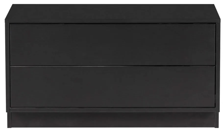 Masă TV modulară neagră din lemn masiv de pin 75x40 cm Finca – WOOOD