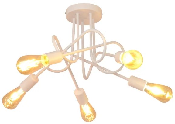 Lustră aplicată pentru copii OXFORD 5xE27/15W/230V alb