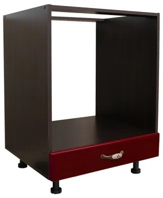 Corp inferior 60 pentru cuptor incorporabil cu 1 sertar Zebra MDF rosu simplu