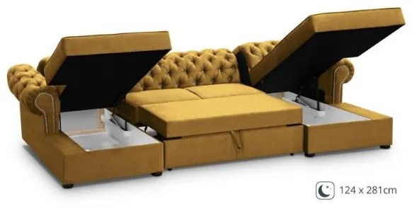 Coltar extensibil forma U galben mustar Versace