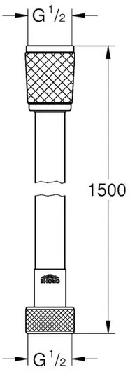 Furtun de dus Grohe Relexaflex 150 cm crom mat