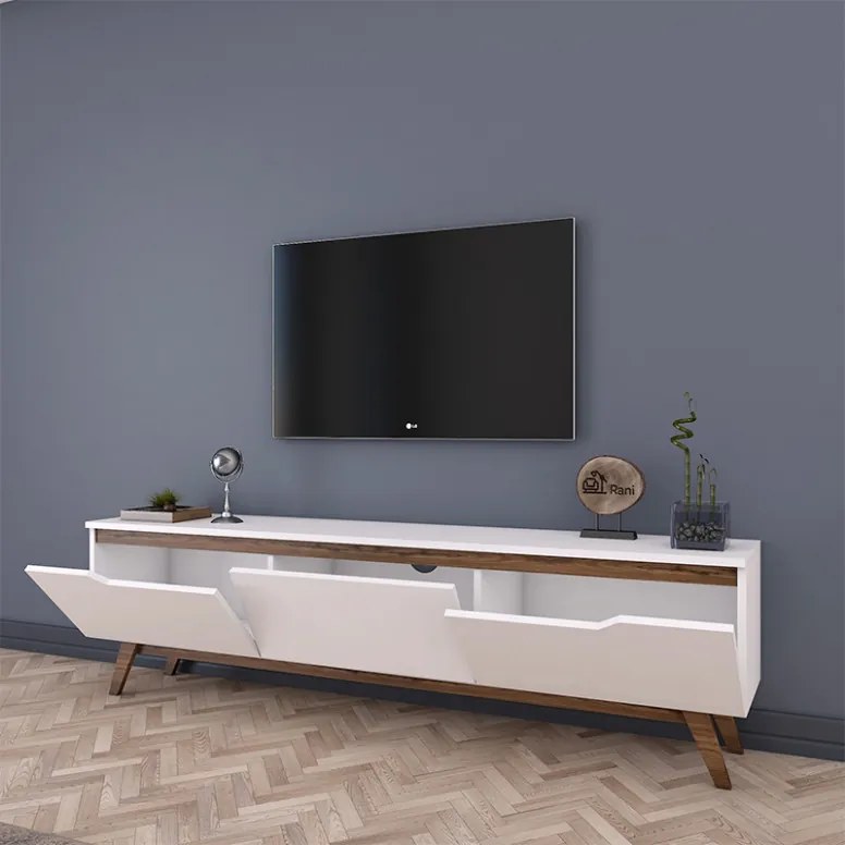 Comoda TV Kasandra Alb 180x35x48.5 cm