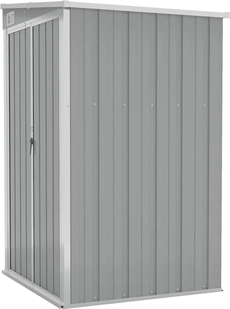 vidaXL Șopron grădină/montaj perete gri 118x100x178 cm oțel zincat