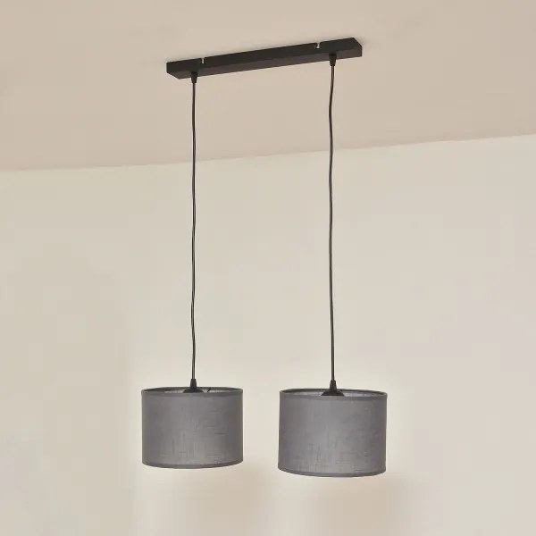 Lustră pe cablu ALBA 2xE27/15W/230V gri