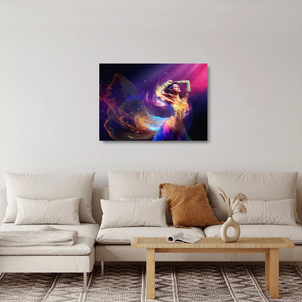 Tablou pe sticlă - Femei mistice (70x50 cm)