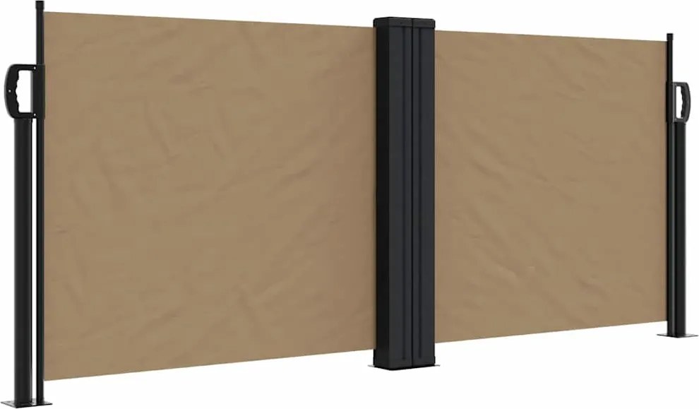vidaXL Copertină laterală retractabilă, taupe, 100 x 600 cm