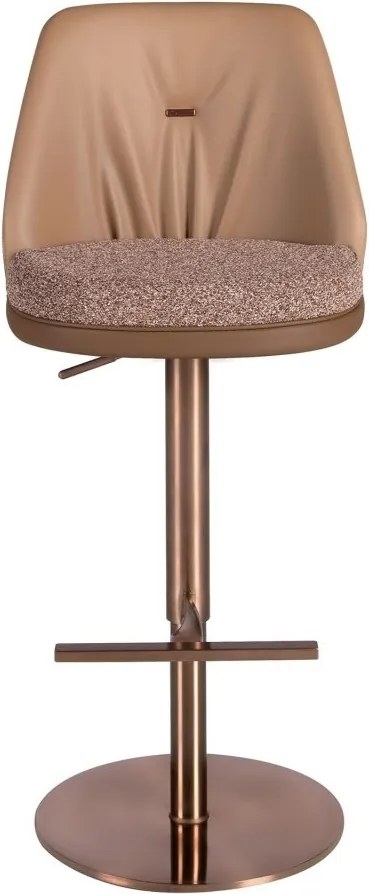 Scaun de bar pivotant cu inaltime reglabila Stool maro