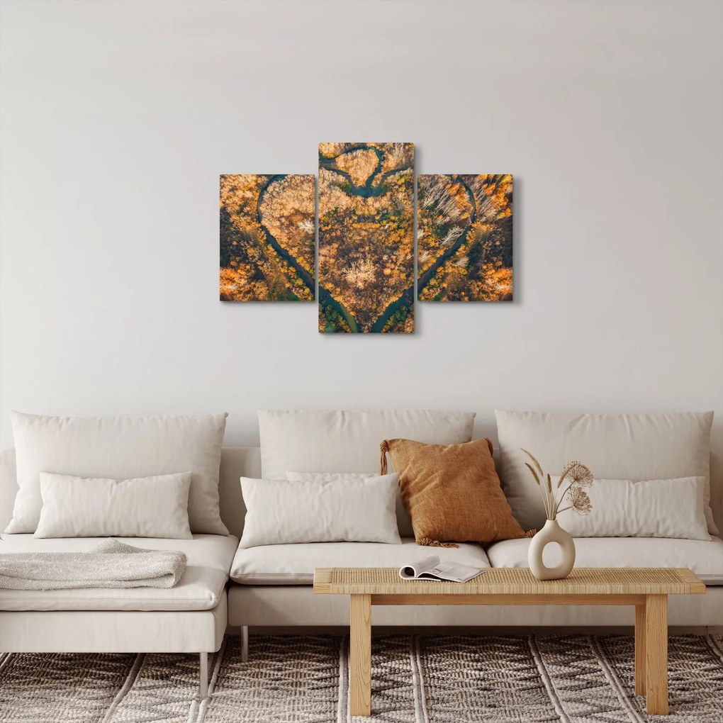 Tablou - Râu în formă de inimă (90x60 cm)