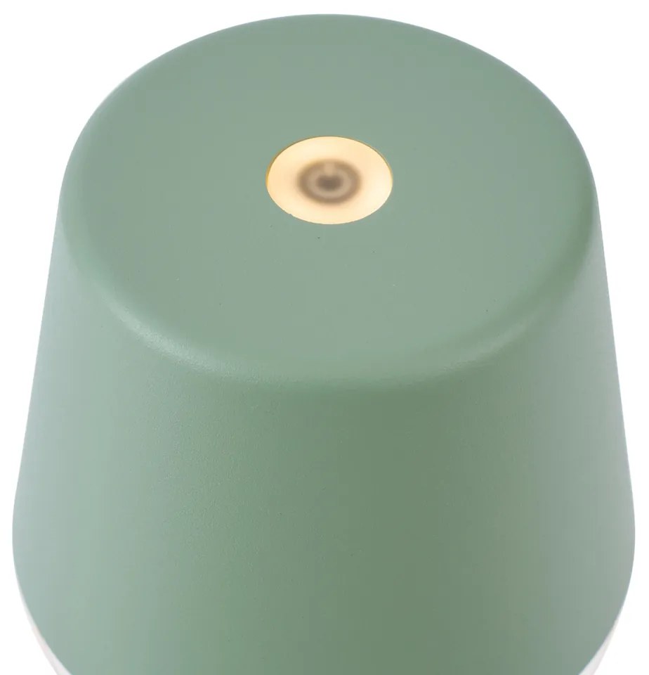 Lampă de masă verde, incl. LED IP65 reîncărcabilă cu stație de încărcare - Bass