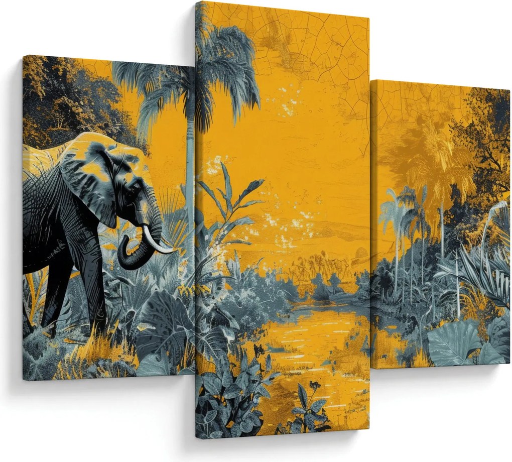 Tablou - Elefant în natură (90x60 cm)