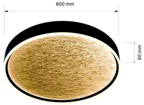 Plafonieră LED dimabilă Wofi 9002-104L BORDEAUX LED/60W/230V negru/auriu