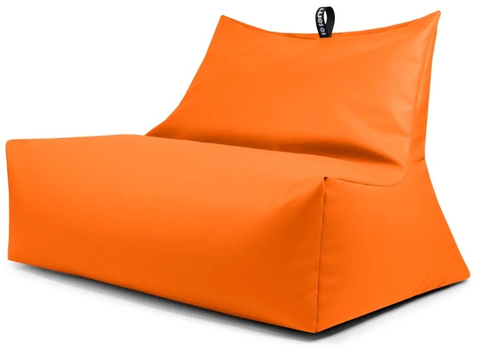 Fotoliu bean bag portocaliu cu tapițerie din imitație de piele Icy Sofa – So Soft?