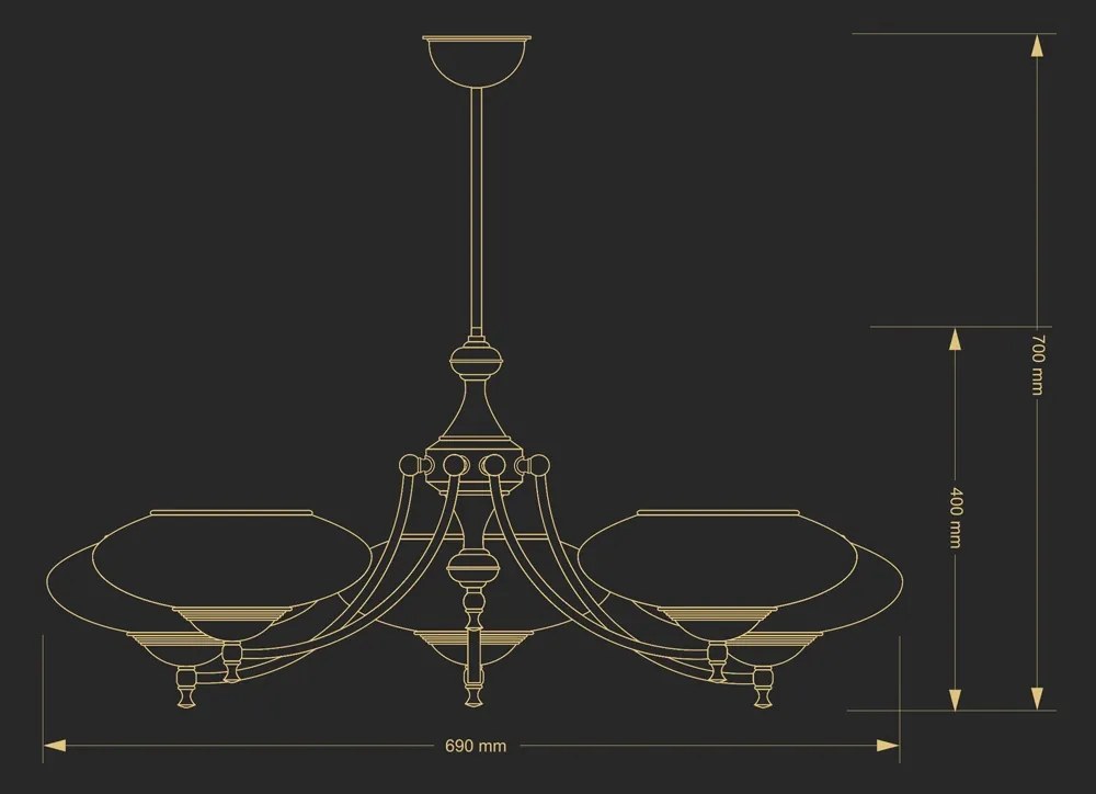 Candelabru 5 brate design clasic Cristal Scholer San Marino