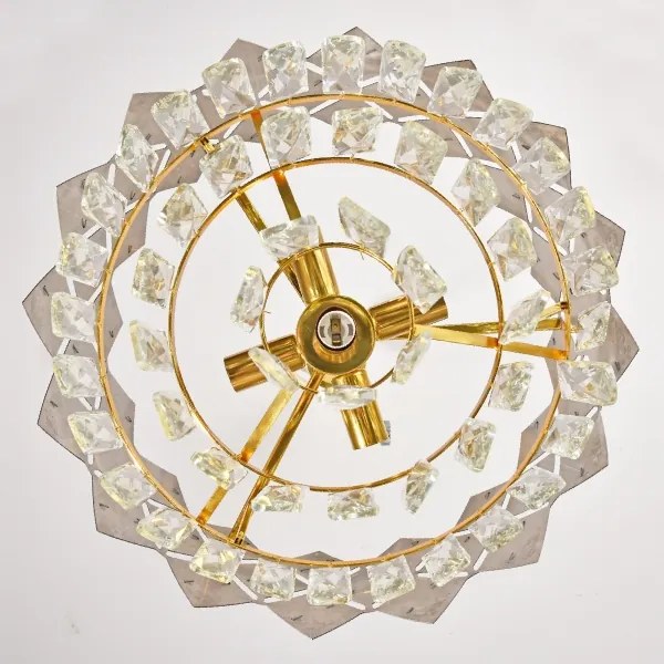 Brilagi - Candelabru cu lanț CRISTAL 5xE14/40W/230V Ø 38 cm auriu/negru