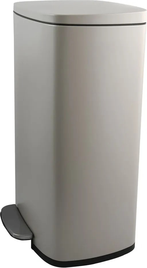 Coș de gunoi taupe cu pedală din oțel 50 l Akira – Spirella