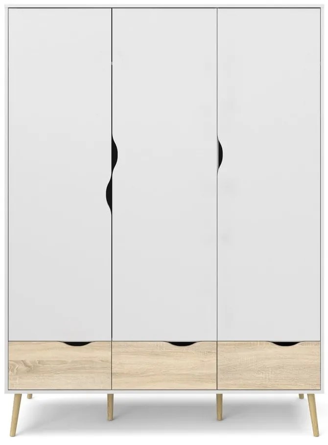 Șifonier Tvilum Oslo, 147x200 cm, alb-natural