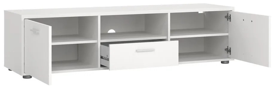 Comodă TV albă 147x38 cm Media – Tvilum