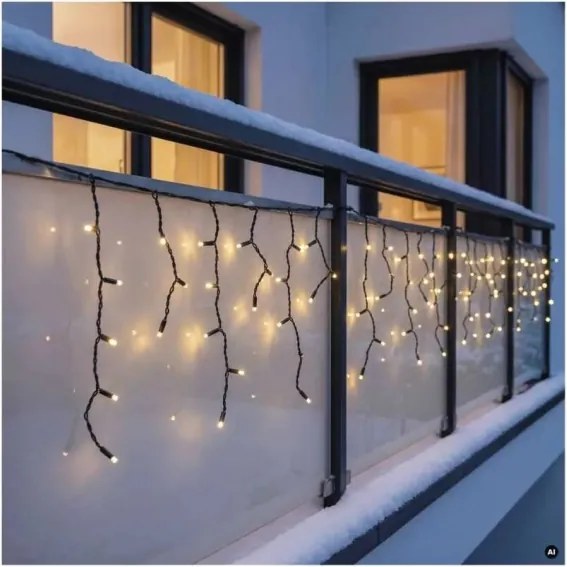 Ghirlandă LED pentru exterior 50xLED/3x0,4m IP44 alb cald