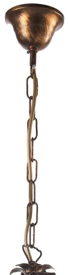 Lustră pe lanț LUCREZIA 3xE14/6W/230V bronz ONLI