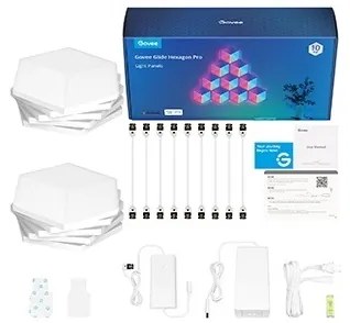 SET 10x corp de iluminat LED Govee Glide Hexa Pro LED Smart RGBIC Wi-Fi