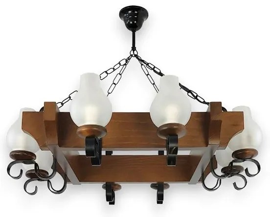 Lustră pe lanț Brilagi QUEEN 8xE14/40W/230V fag/nuc