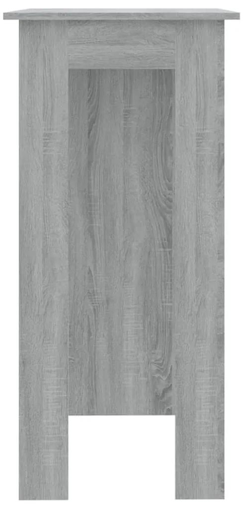 Masa de bar cu raft, stejar Sonoma gri, 102x50x103,5 cm, PAL 1, sonoma gri