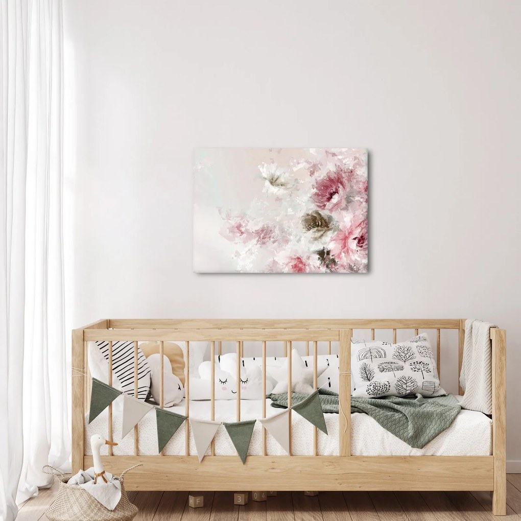 Tablou - Pictura flori roz (70x50 cm)