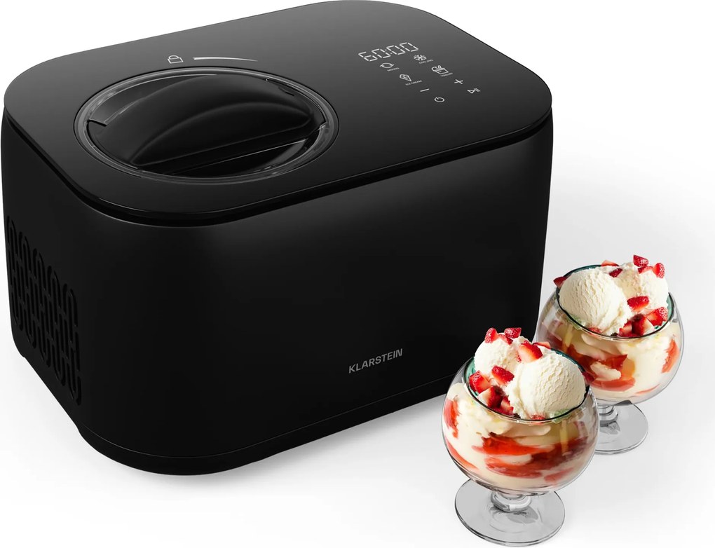 Klarstein Aparat de făcut înghețată FrostFusion - mașină de făcut înghețată și iaurt 2 în 1 cu funcție de răcire continuă